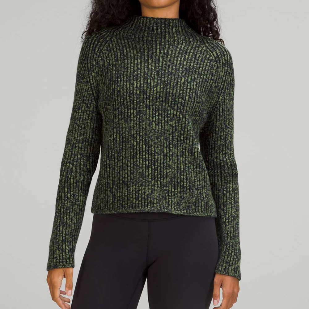 LULULEMON Cotton-Cashmere Blend Mock Neck Sweater - 4